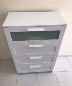 BRIMNES Chest of 4 drawers, white/frosted glass ,From IKEA - Image 2