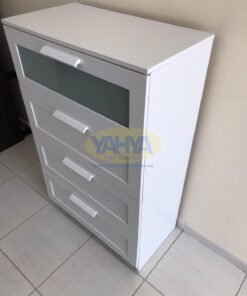 BRIMNES Chest of 4 drawers, white/frosted glass ,From IKEA - Image 8