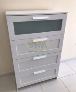 BRIMNES Chest of 4 drawers, white/frosted glass ,From IKEA - Image 9
