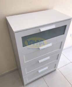 BRIMNES Chest of 4 drawers, white/frosted glass ,From IKEA - Image 10
