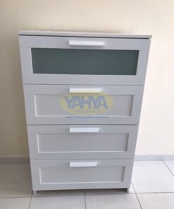 BRIMNES Chest of 4 drawers, white/frosted glass ,From IKEA - Image 13