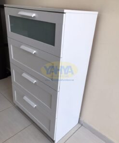 BRIMNES Chest of 4 drawers, white/frosted glass ,From IKEA - Image 14