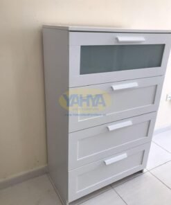 BRIMNES Chest of 4 drawers, white/frosted glass ,From IKEA - Image 15