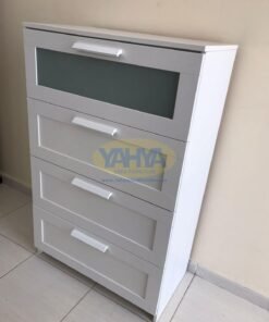 BRIMNES Chest of 4 drawers, white/frosted glass ,From IKEA - Image 16