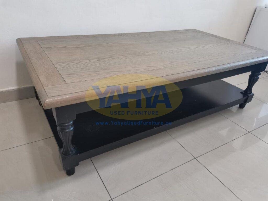Rectangular coffee table, luxury solid wood used in UAE • Yahya Used ...