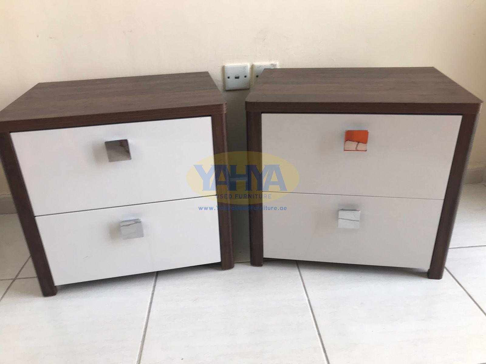 Bedside tables, brown and white from Home Centre - Image 10