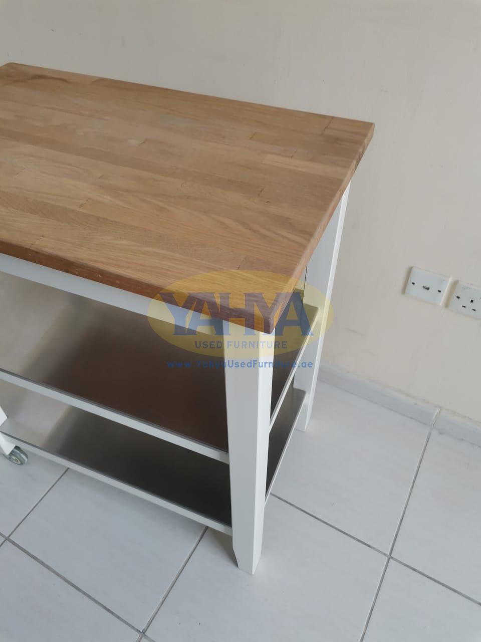 STENSTORP Kitchen Trolley White Oak From IKEA Yahya Used Furniture   WhatsApp Image 2023 09 25 At 12.16.04 AM 