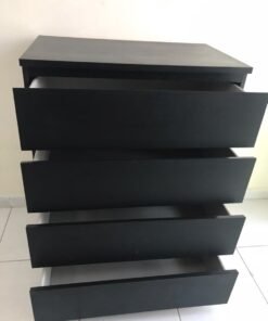 MALM Chest of 4 drawers, black brown IKEA - Image 4