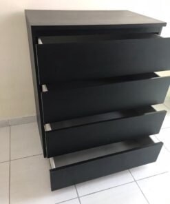 MALM Chest of 4 drawers, black brown IKEA - Image 5
