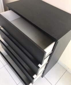 MALM Chest of 4 drawers, black brown IKEA - Image 6