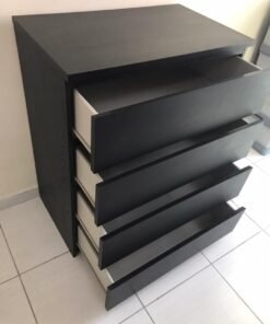 MALM Chest of 4 drawers, black brown IKEA - Image 7