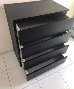 MALM Chest of 4 drawers, black brown IKEA - Image 8