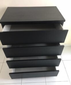 MALM Chest of 4 drawers, black brown IKEA - Image 9
