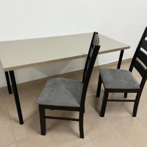 Dining table with two chairs