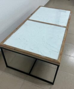 Coffee table with glass top