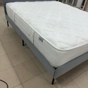 IKEA bed with a hotel-style mattress