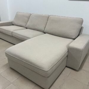 4-seat sofa with chaise longue, Tresund light beige IKEA