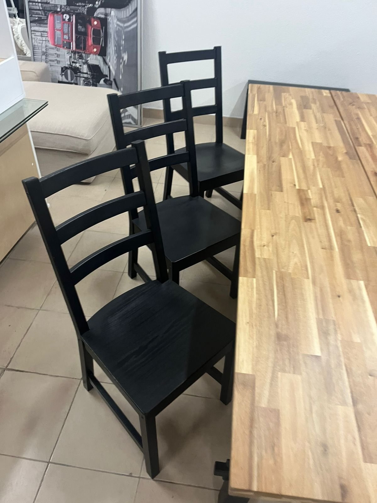 SKOGSTA / NORDVIKEN طاولة و 6 كراسي, سنط/أسود, 235x100 سم - Image 8