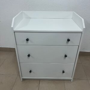 Chest of 3 drawers, white, 70x84 cm