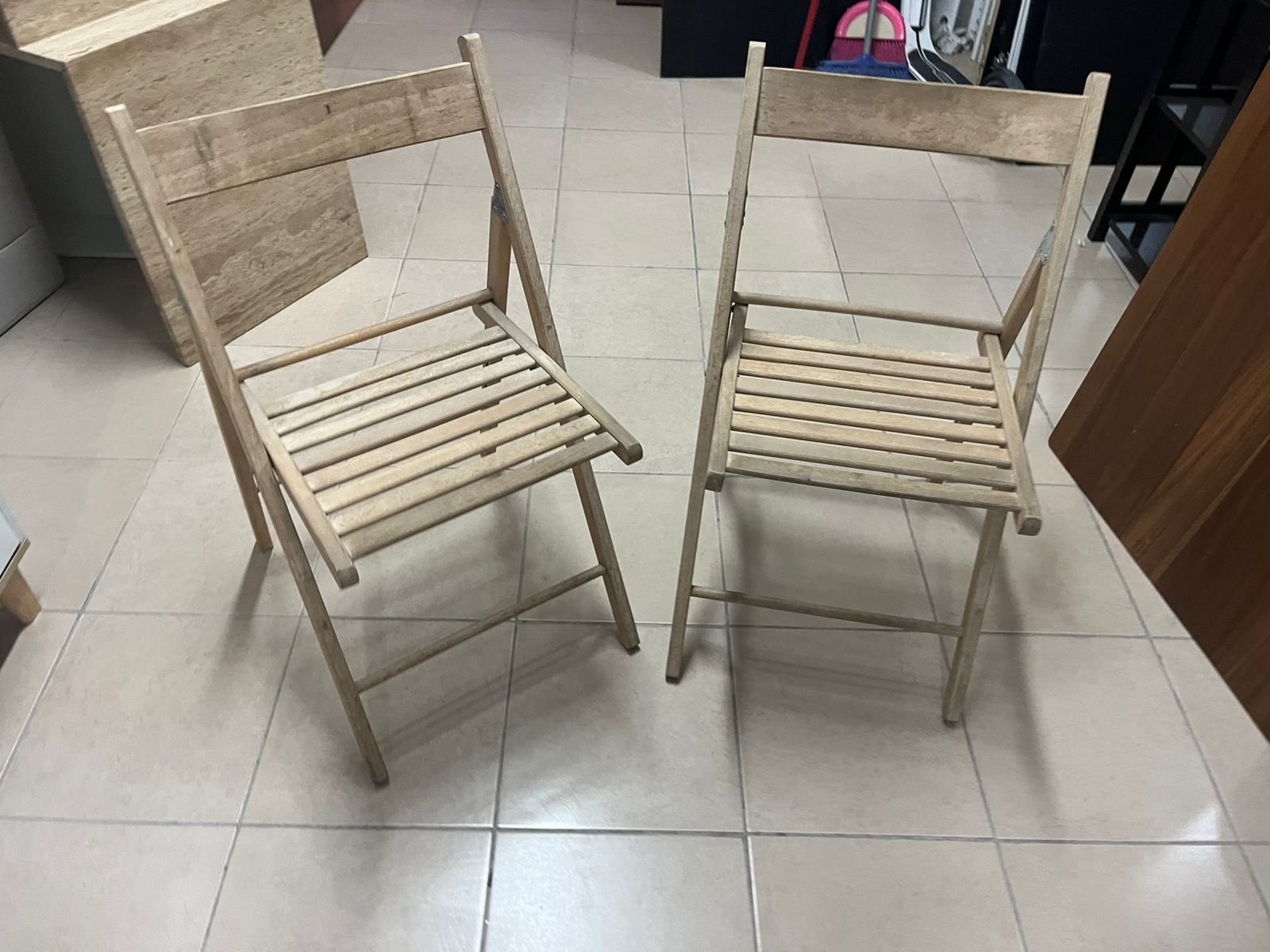 Two folding chairs from IKEA