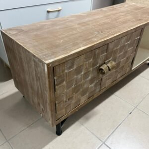 Natural wood TV stand