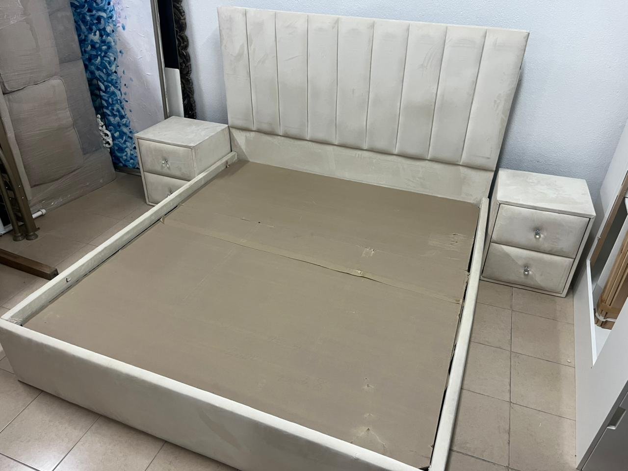 King size bed with nightstand - Image 5