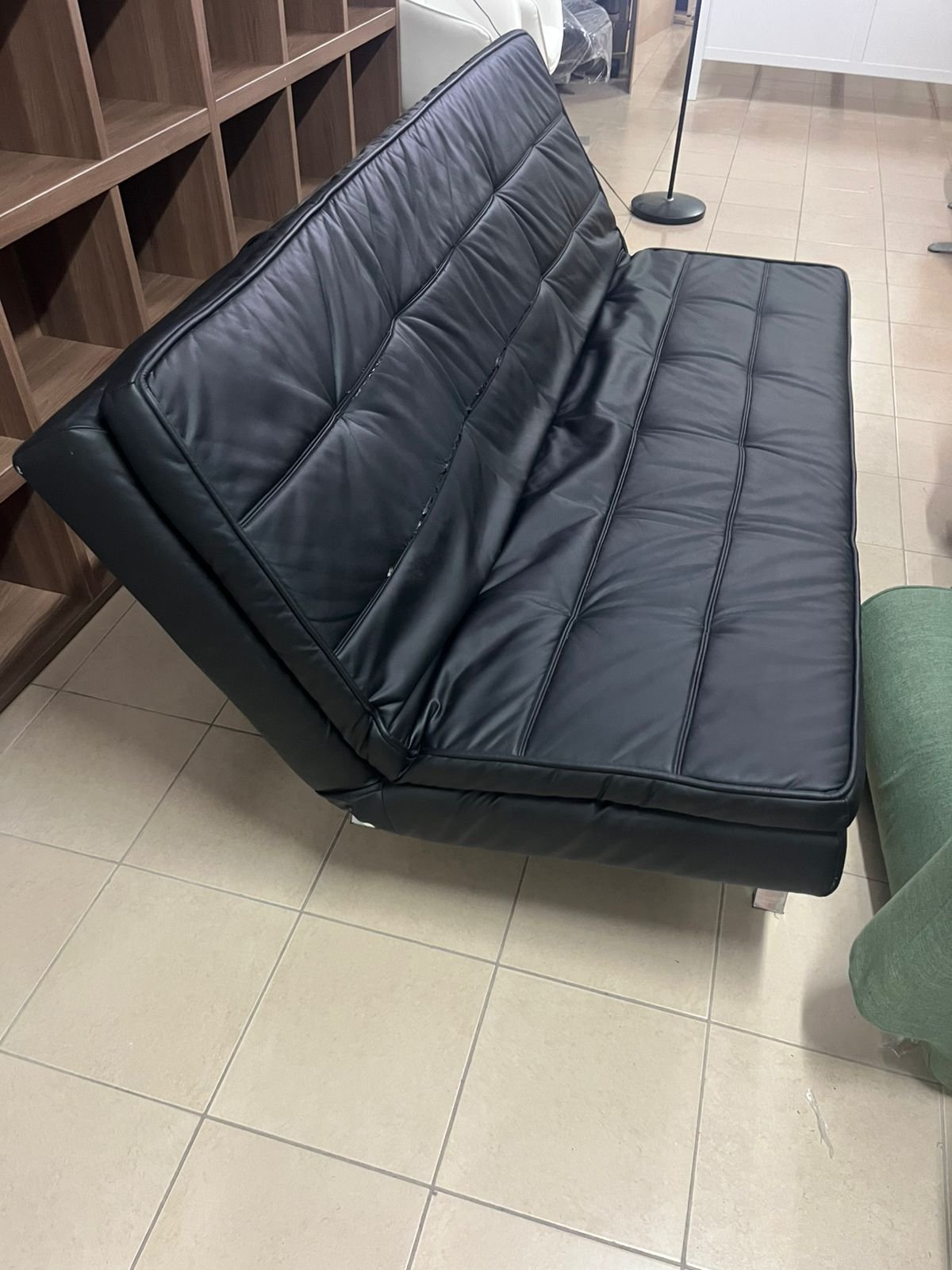 Leather sofa bed - Image 9