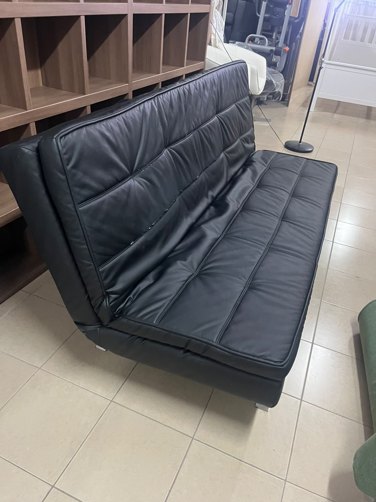 Leather sofa bed - Image 11