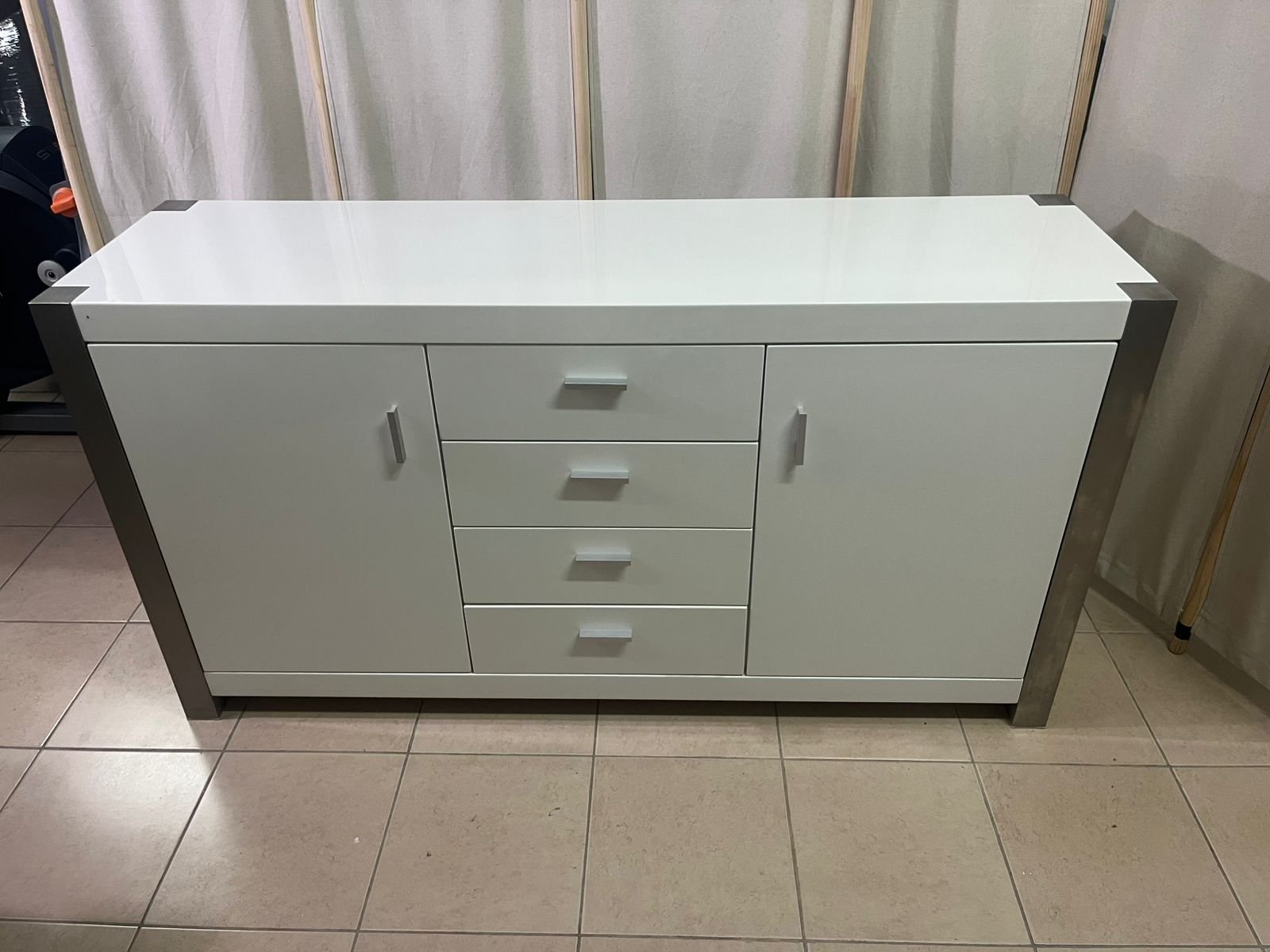 Shiny white buffet from Home Centre