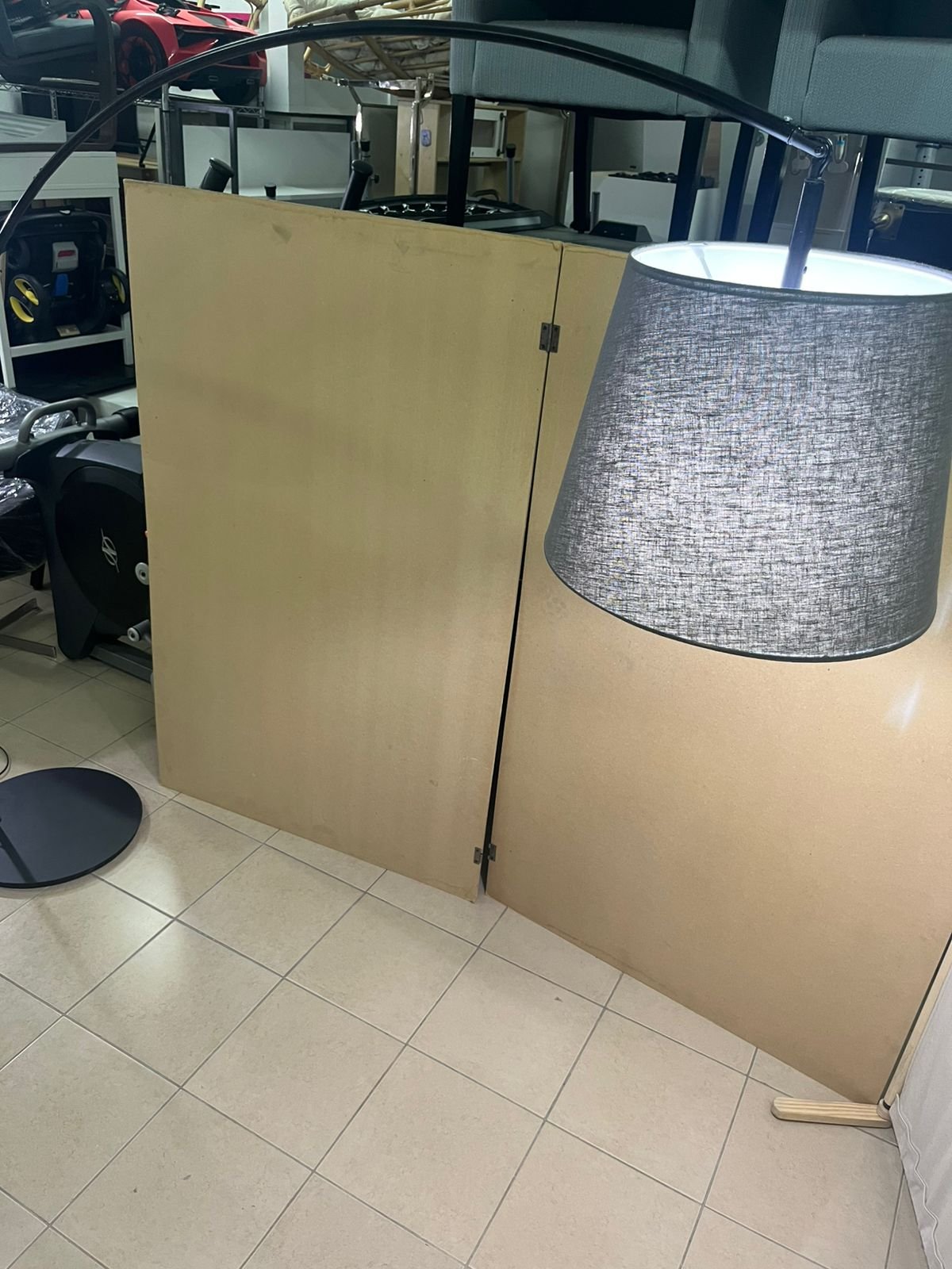 Floor lamp base, arched, black - Image 2