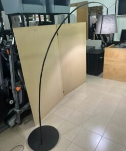 Floor lamp base, arched, black