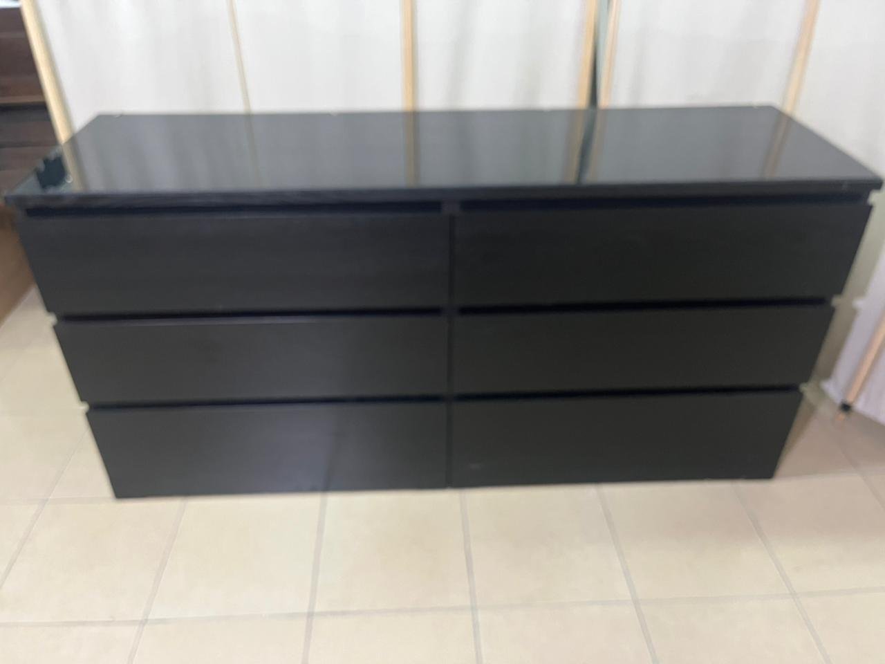 MALM Chest of 6 drawers, black-brown, 160x78 cm - Image 7