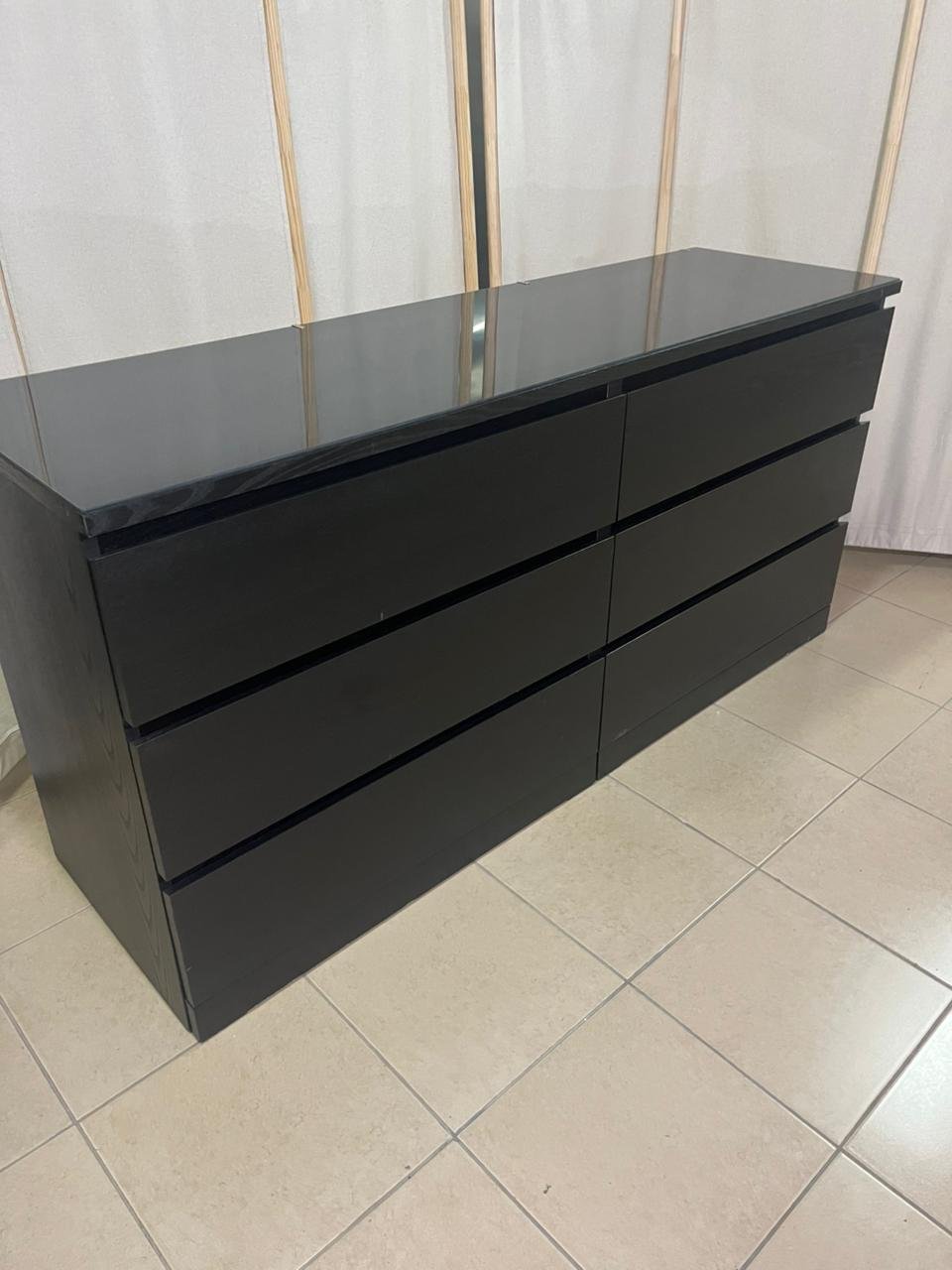 MALM Chest of 6 drawers, black-brown, 160x78 cm - Image 8