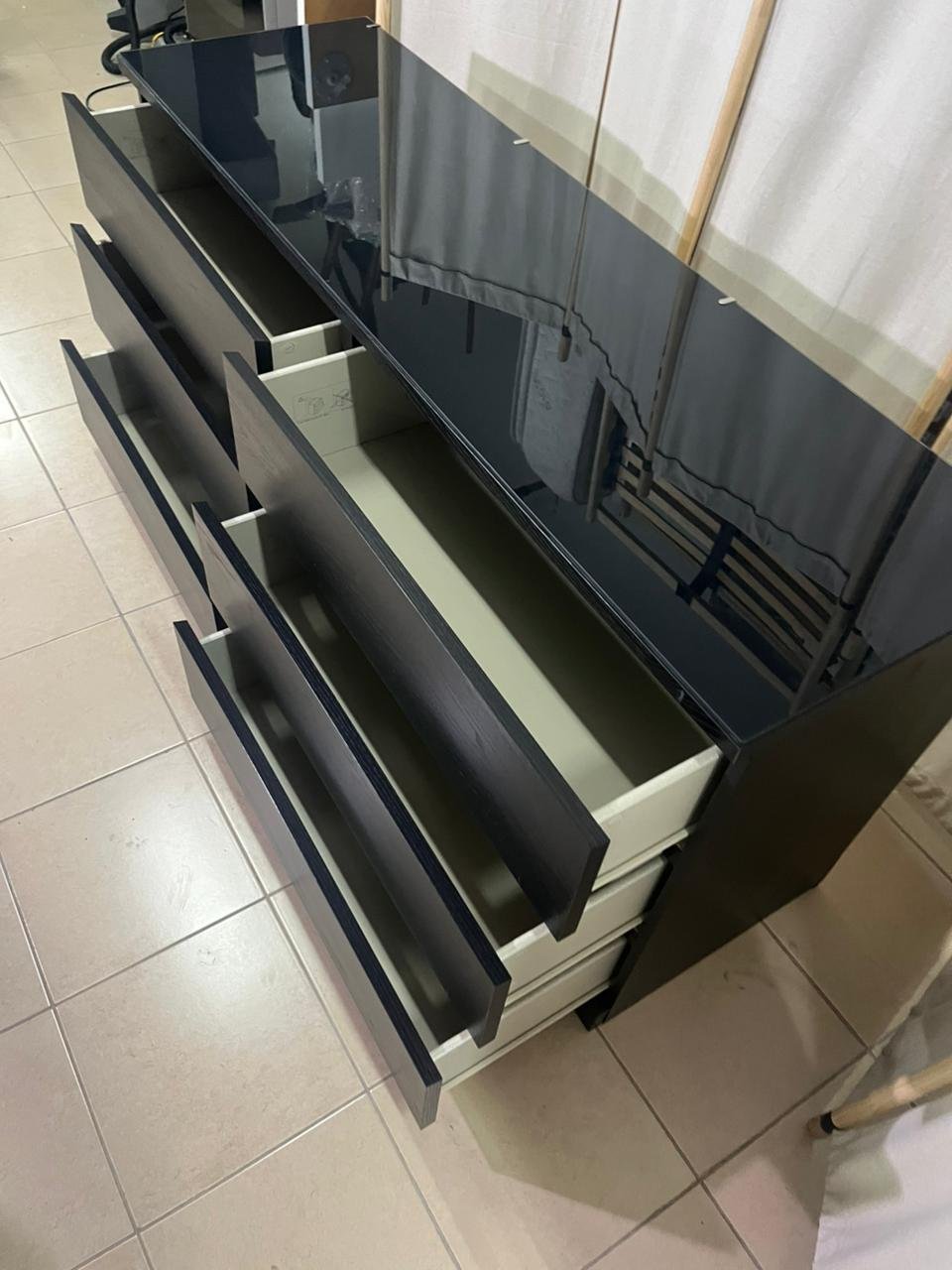 MALM Chest of 6 drawers, black-brown, 160x78 cm - Image 11