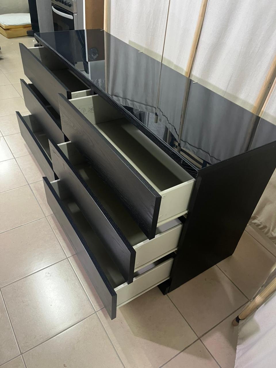 MALM Chest of 6 drawers, black-brown, 160x78 cm - Image 12