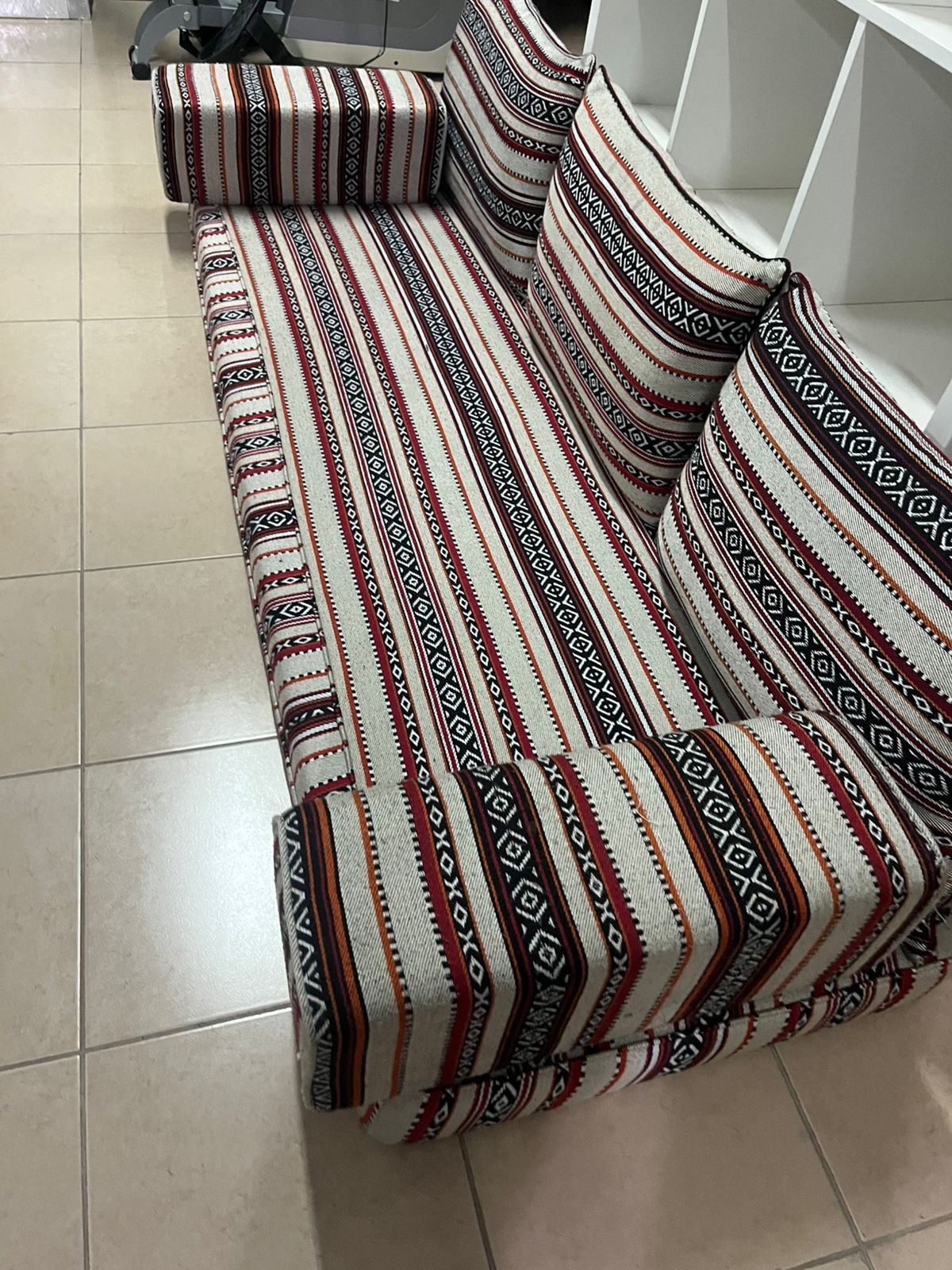 Floor sofa set in a traditional Arabic majlis design with a Sadu pattern - Image 6