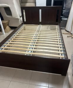 Brown bed frame/Lönset, 140x200 cm