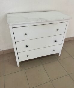 3-drawer chest, white, 90x46x83 cm