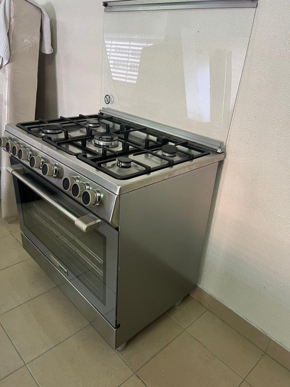 Glemgas freestanding gas hob, 90 x 60 cm, featuring 5 burners and a stainless steel body. - Image 10