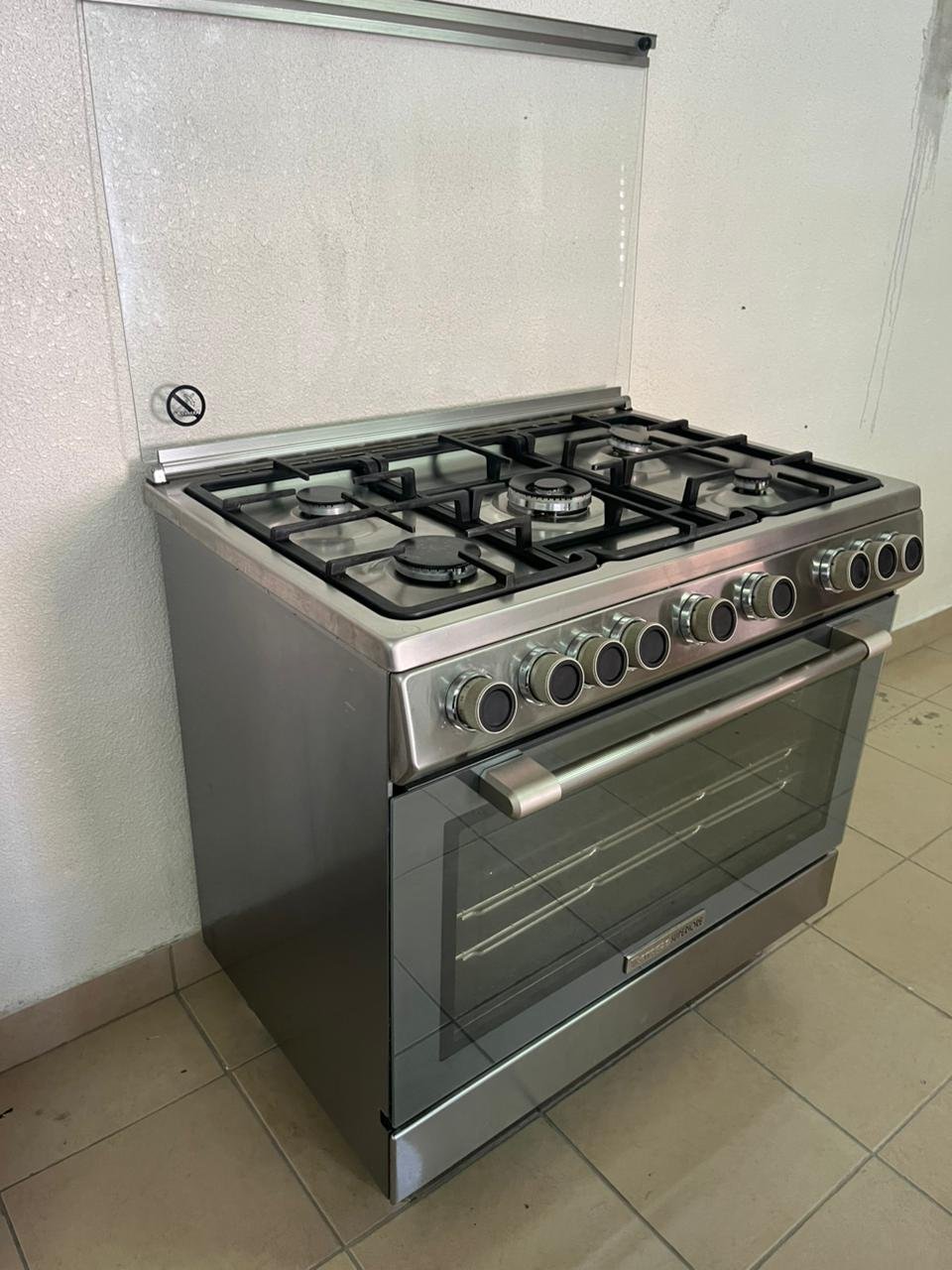 Glemgas freestanding gas hob, 90 x 60 cm, featuring 5 burners and a stainless steel body. - Image 12