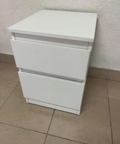 IKEA white bedside table with two drawers