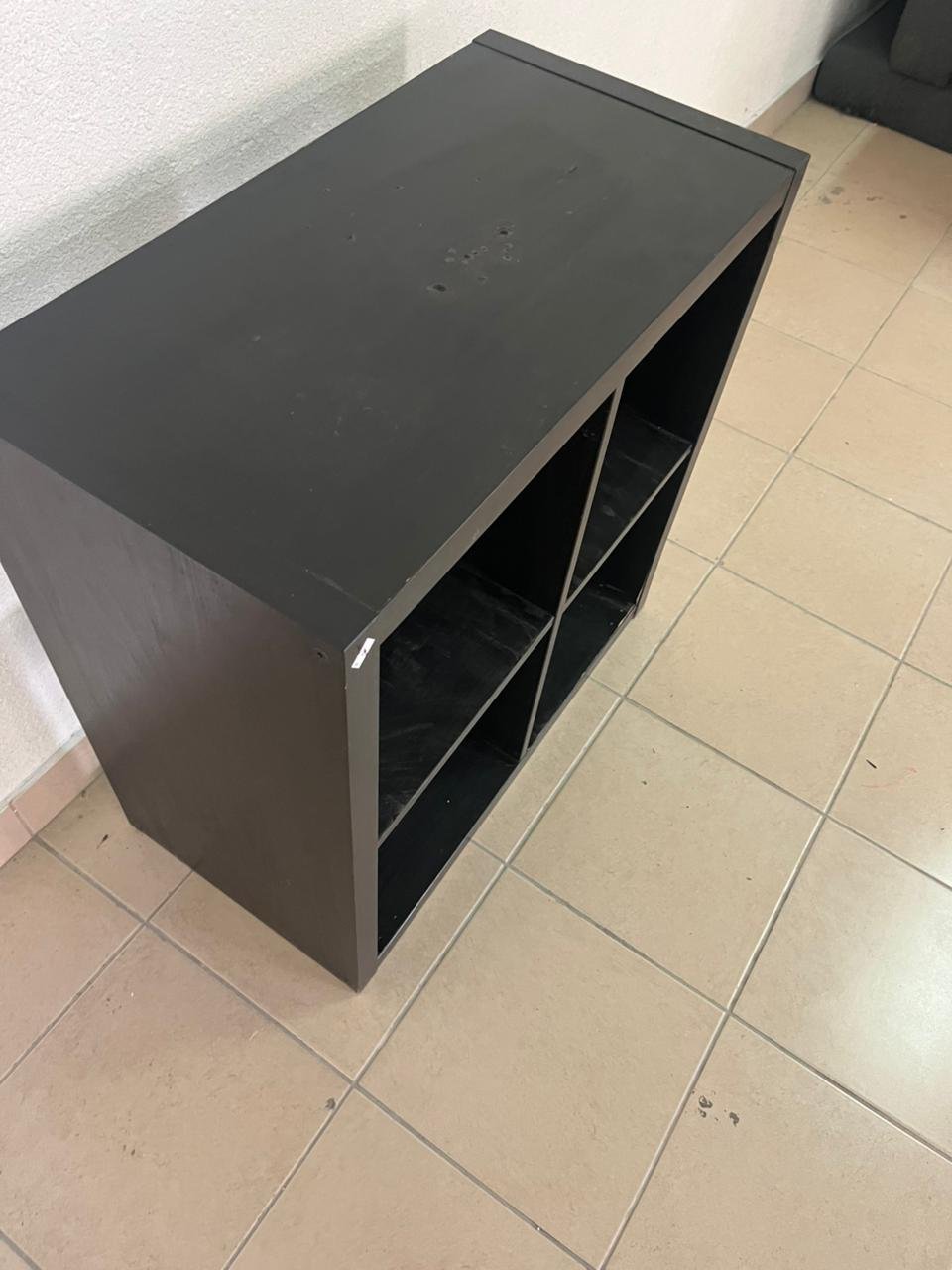 KALLAX shelving unit from IKEA in black and brown. - Image 4