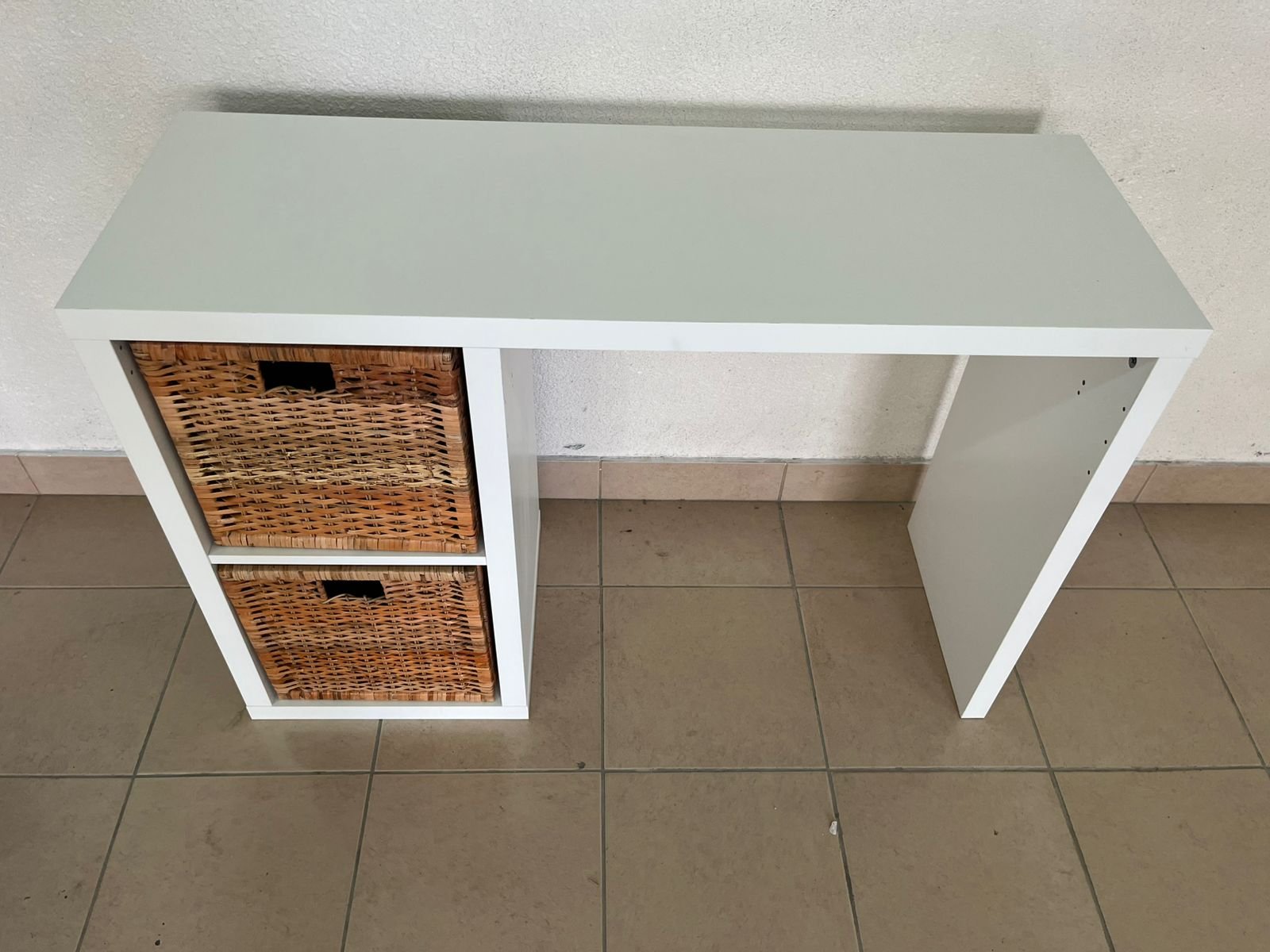 Desk with shelving unit from IKEA's KALLAX series - Image 3