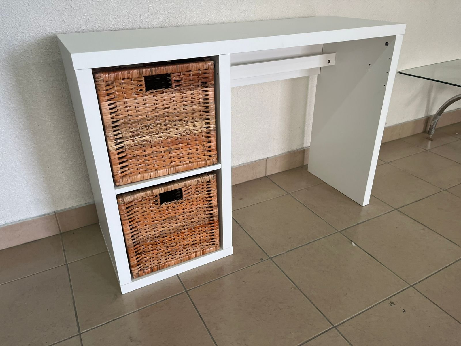 Desk with shelving unit from IKEA's KALLAX series - Image 4