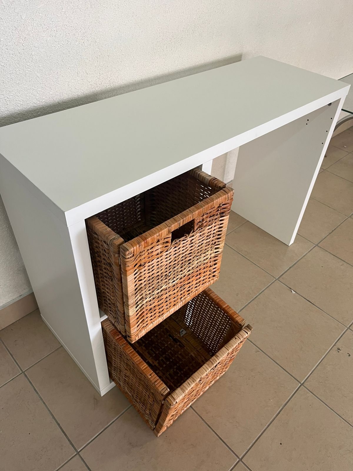 Desk with shelving unit from IKEA's KALLAX series - Image 8