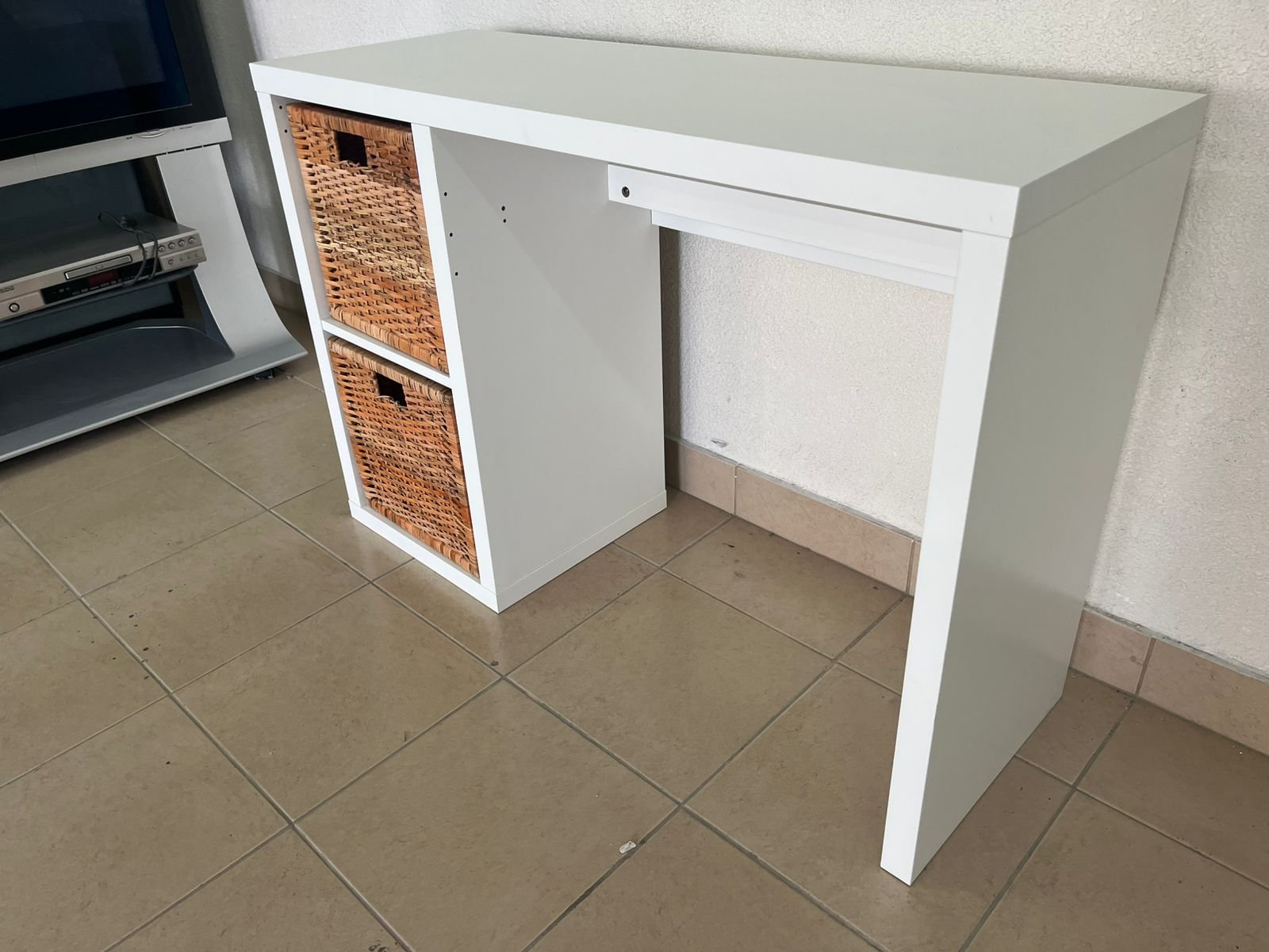 Desk with shelving unit from IKEA's KALLAX series - Image 10