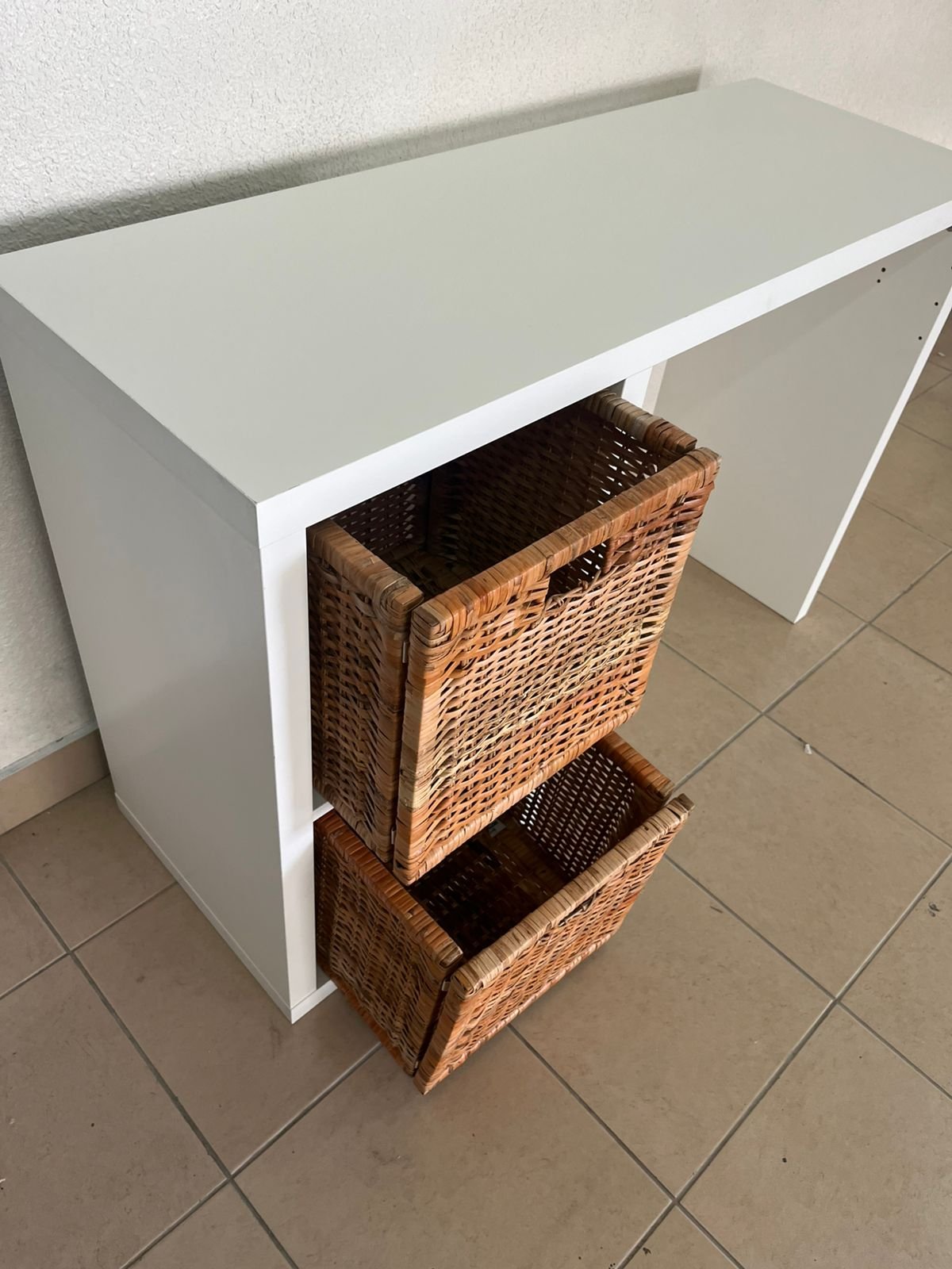 Desk with shelving unit from IKEA's KALLAX series - Image 11