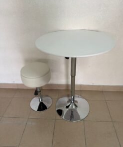 Round table with adjustable chair