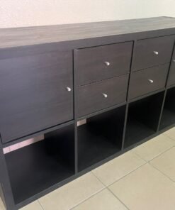 IKEA shelving unit with drawer inserts and doors