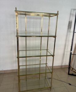 Glass shelf stand with lighting